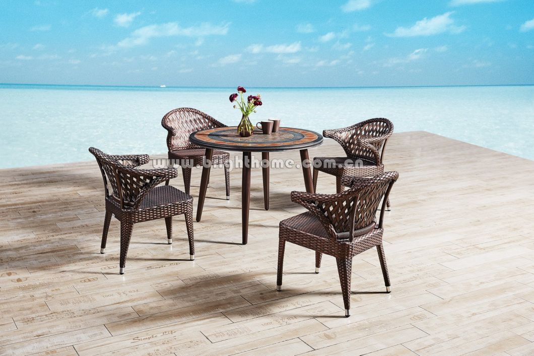 Outdoor Wicker Dining Chair and Table Set