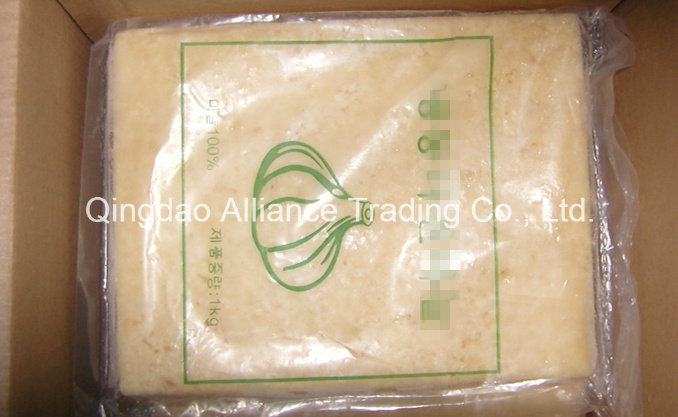 Frozen White Garlic Paste Exporting to Korea