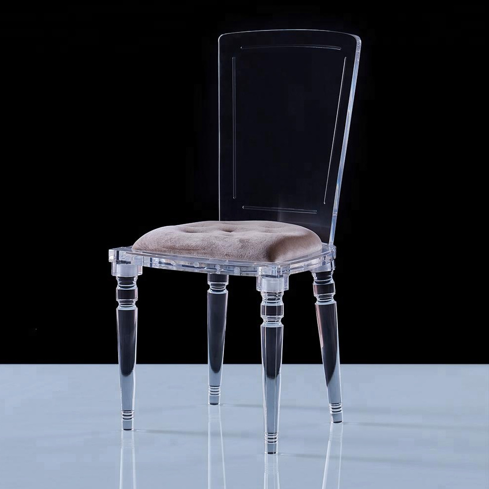 Luxury Modern Elegant Clear Plastic Acrylic Resin Dining Chair