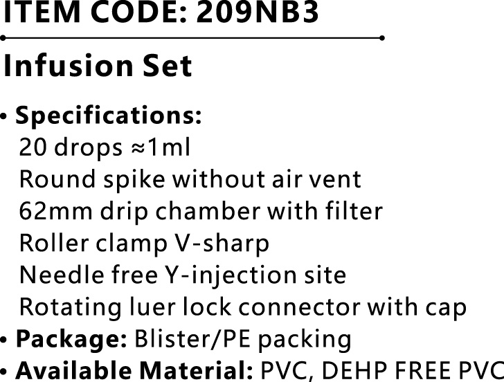 Disposable and Sterile Infusion Set