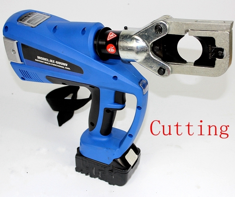 Battery Powered Crimping Tool Bz-60unv Cutting, Crimping, and Punching, Multi-Function Battery Powered Tool