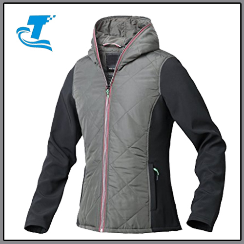 Women's Thermal Full-Zip Hooded Jacket with Drawstring