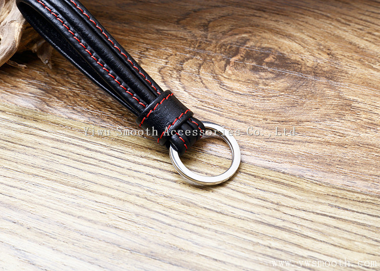 Custom PU Leather Key Chain Metal Steel Key Ring Accessories