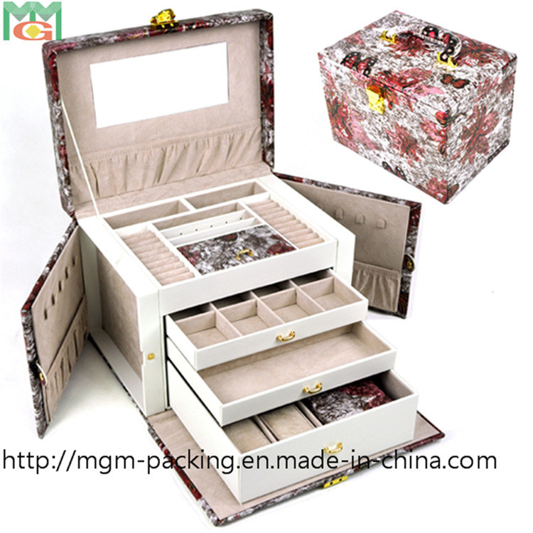 2016 New Products Leather Jewelry Cosmetic Box