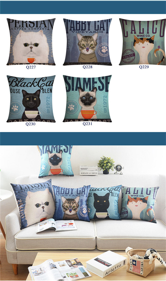 Yrf Printed 18 Inch Square Cotton Generic Pillows Decorative Sofa Pillow