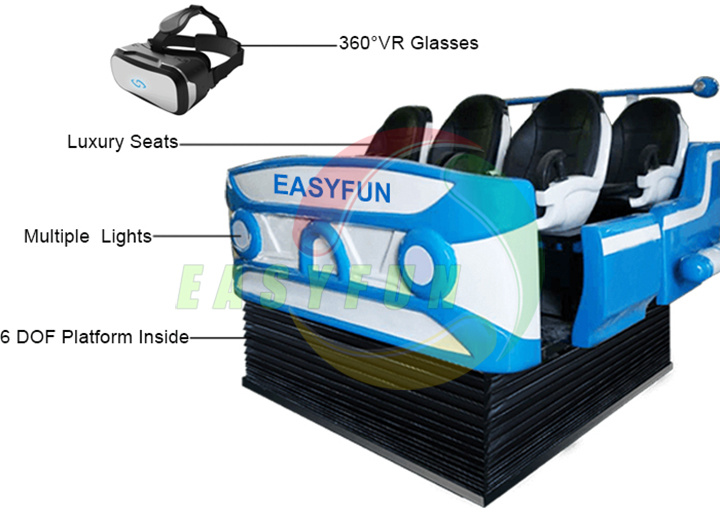 Factory Price 6 Seats Deepoon 9d Vr Simulator Roller Coaster Ride 9d Cinema Motion Chair