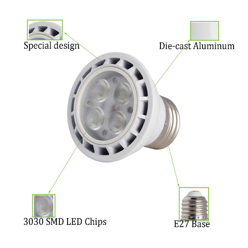 Dimmable 8W 3030 SMD Ceiling Spotlight LED Spot Lamp Lighting E26 E27 GU10 MR16 Bulbs 110V 220V 12V IC