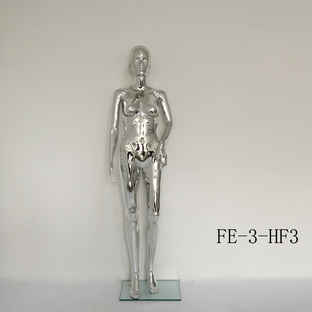 Factory Wholesale Chrome Sliver Golden Plastic PP Female Model Mannequin