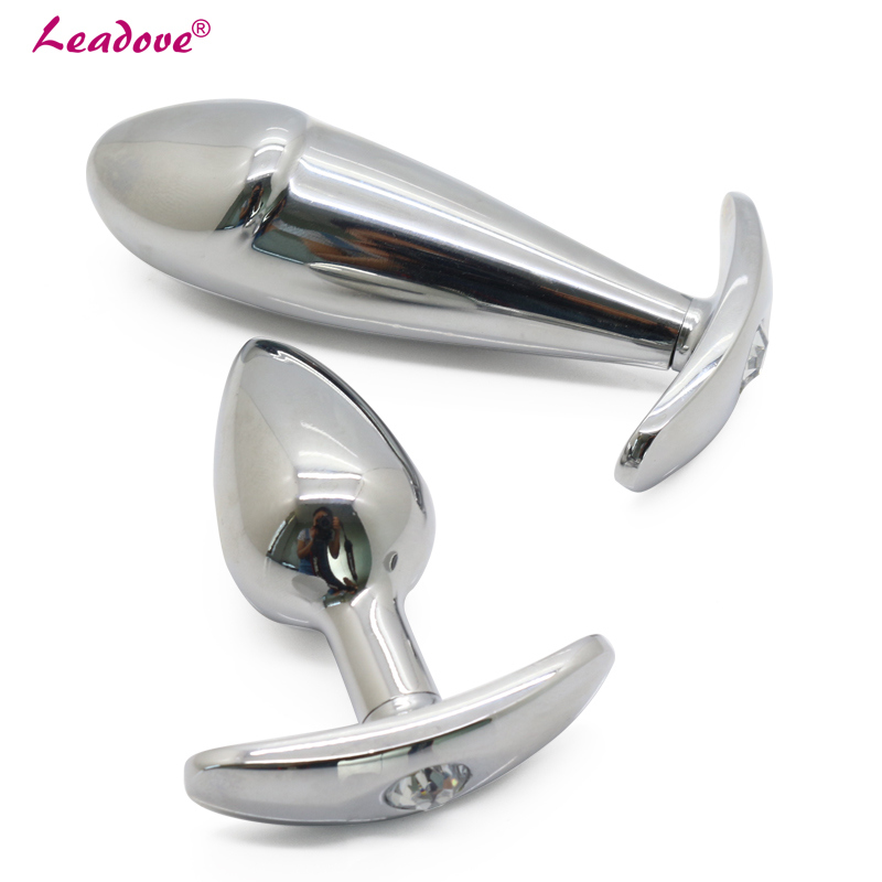 1PCS 2 Models Anal Beads Crystal Jewelry Heart Butt Plug Stimulator Sex Toys Dildo Stainless Steel Anal Plug