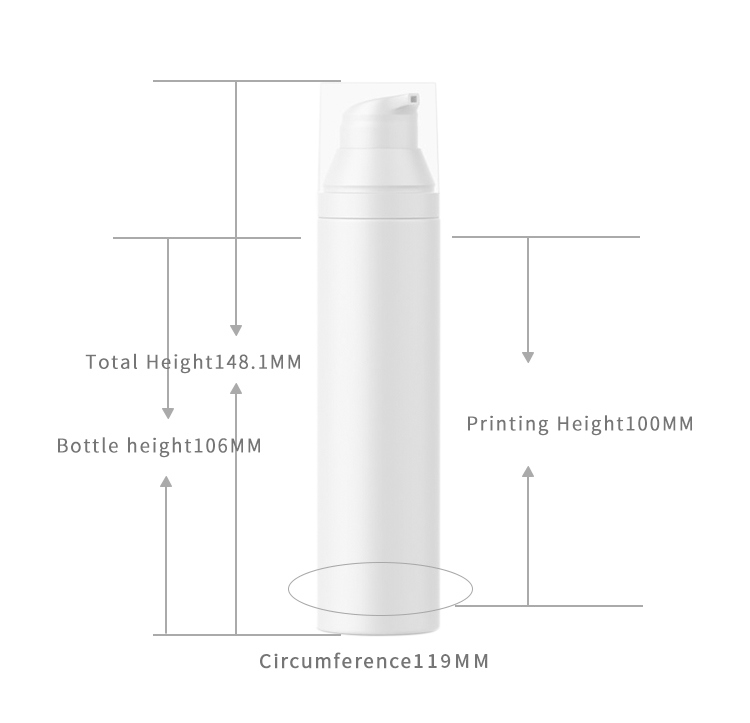 75ml High Quality Plastic PP Lotion Airless Bottle with Lotion Pump for Packaging