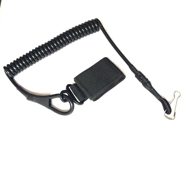 Multi - Function Tactical Anti - Throw Outdoor Spring Gun Rope Elastic Key Ring.