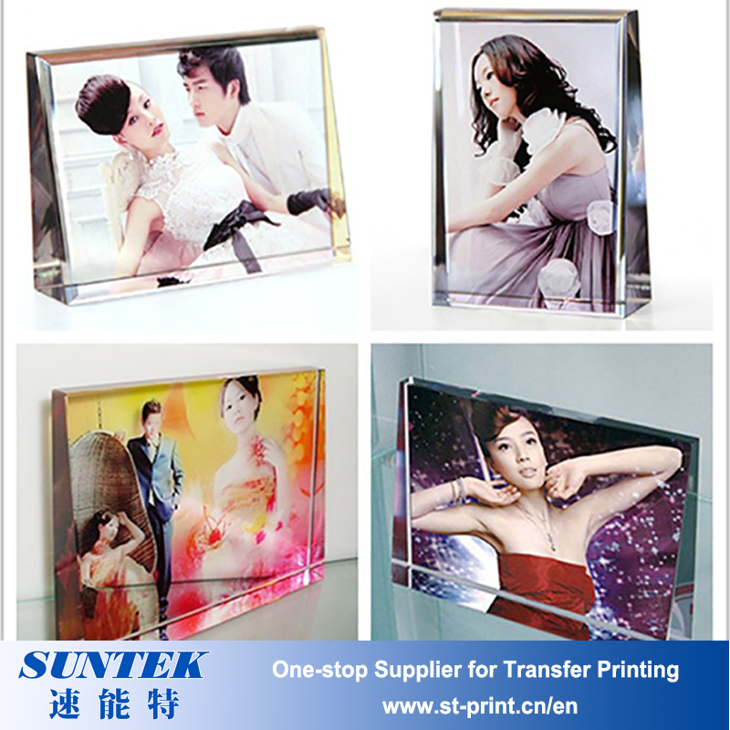 Wholesale Sublimation Heat Transfer Blank Glass Photo Frames Crystals