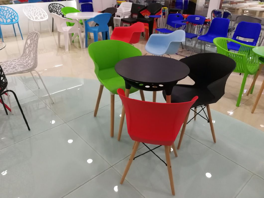 2018 New Modern Dining/Restaurant Plastic Table Chair for Dining