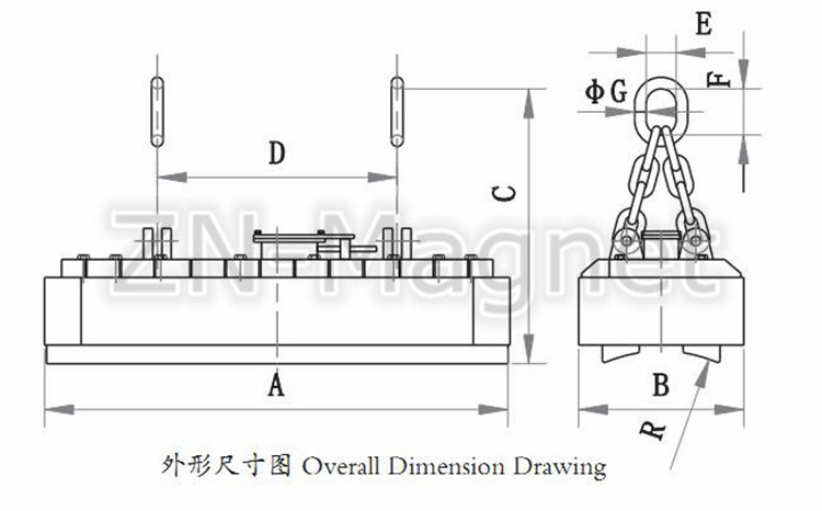 Industrial Crane Lifting Magnet for Wire Rod Coil MW19-27072L/1