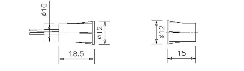 Recess Mounted Magnetic Door Switch for Wooden Door/Window (RC-33)