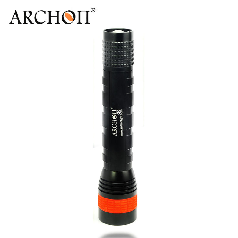 Archon G6 Dry Battery Cheap Super Bright LED Diving Flashlight Classic Aluminum Powerful Scuba Diving Torch Light