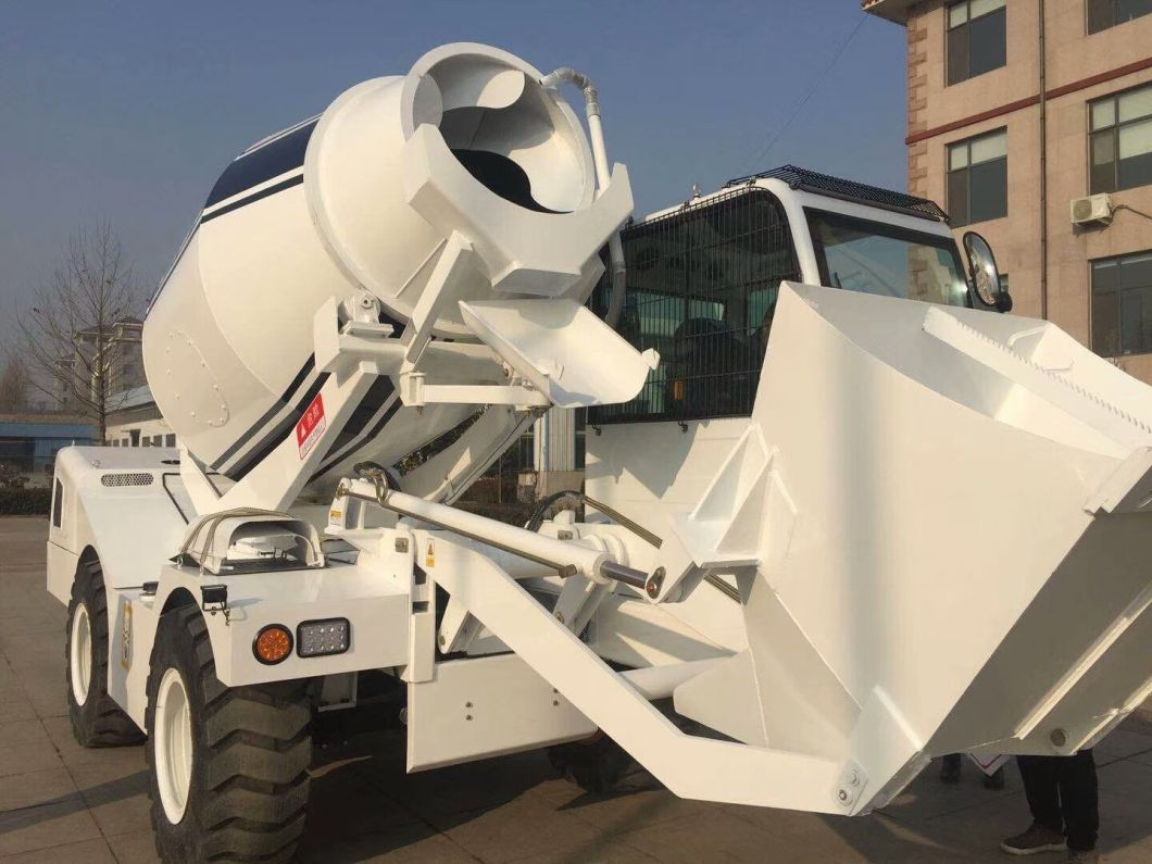 China 4*4 Drive Cheap Concrete Mixer Truck (HQ400) with Self Loading System