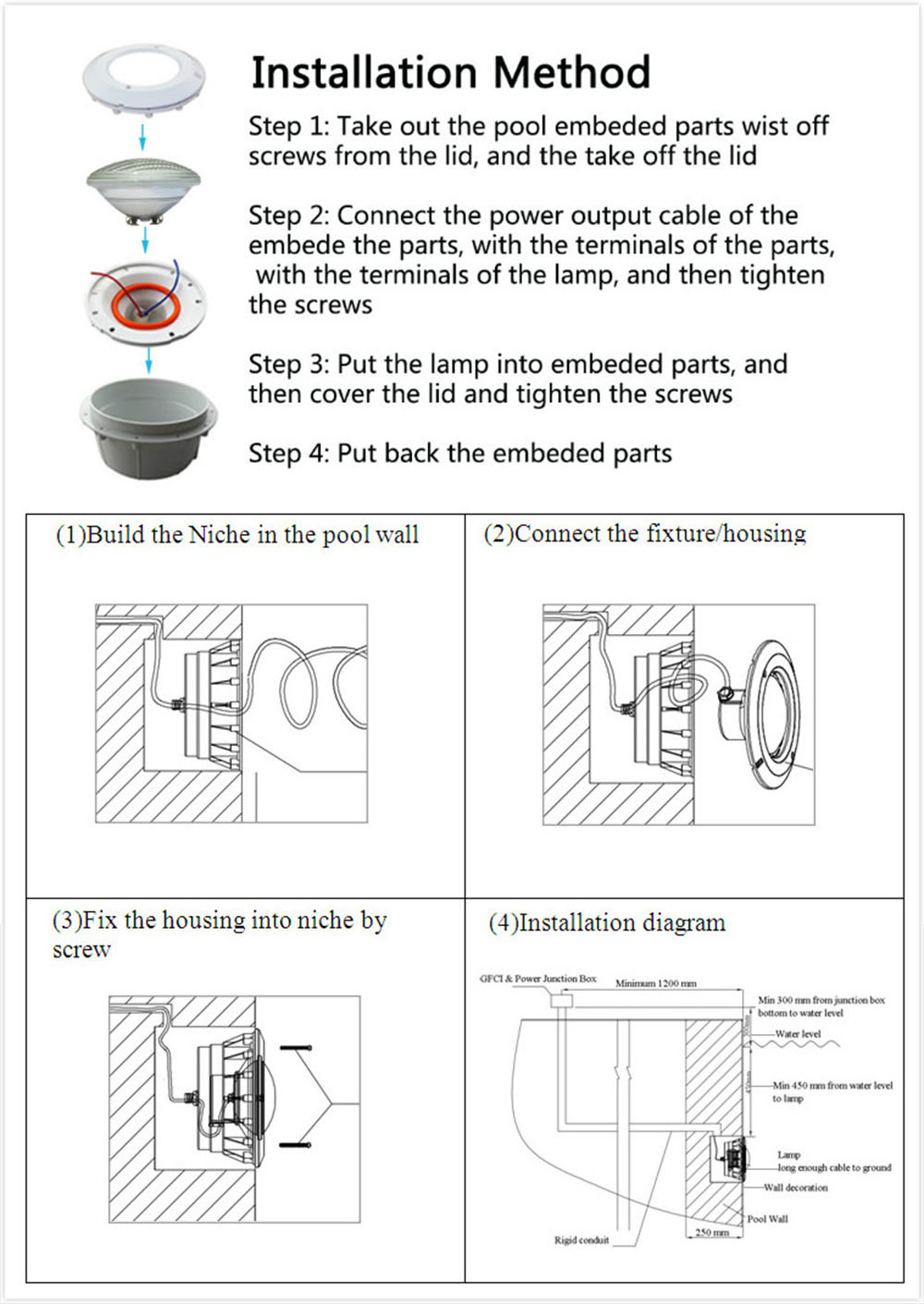 12V PAR56 LED Swimming Pool Lights with Ce RoHS IP68 Certification