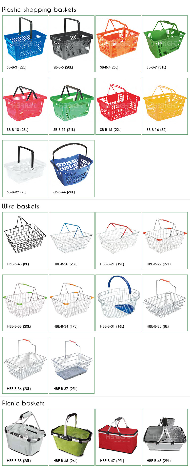 Wire Cosmetic Shopping Basket with Plastic Holder