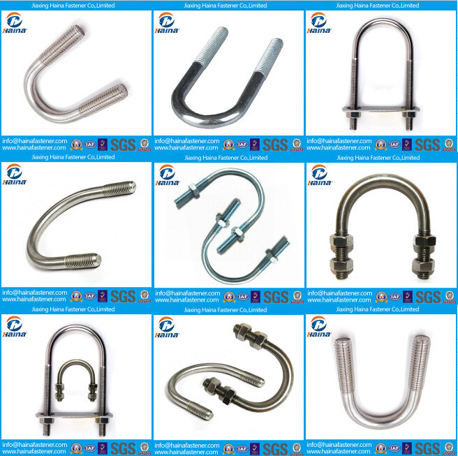 Grade 8.8 4.8 Zinc Plated HDG Carbon Steel U Bolt Stainless Steel Ss316 Ss304 B8 B8m U Bolt