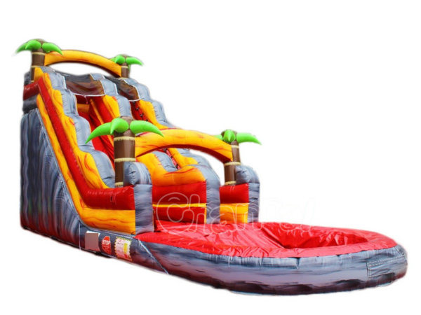 Palm Tree Inflatable Water Slide with Pool Chsl525