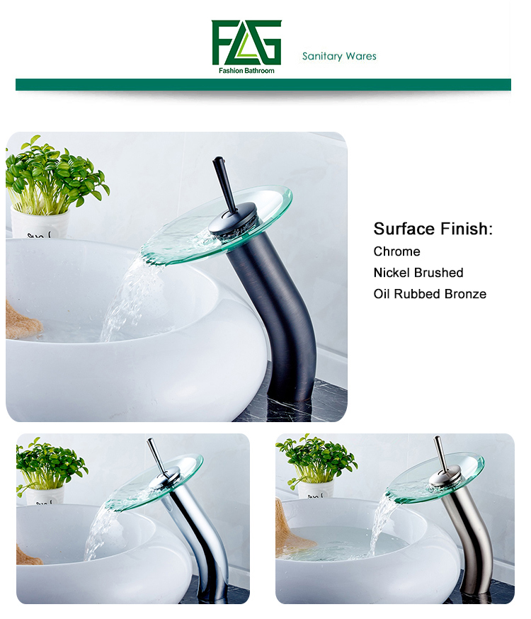 Normal Glass Bathroom Tub Waterfall Faucet Mixer