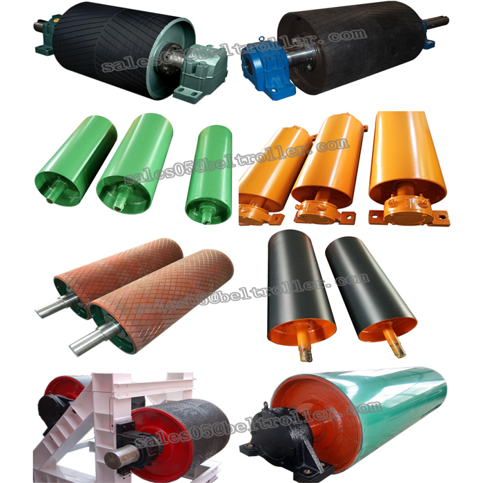 Belt Conveyor Crowning Rubber Coated Drive Drum Pulley