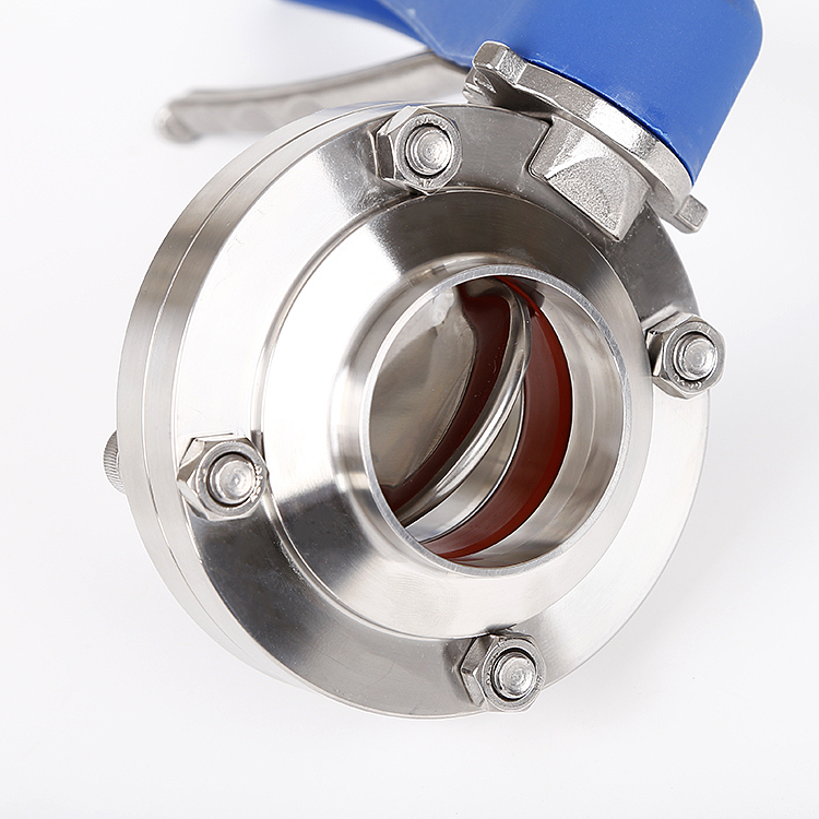 Sanitary Stainless Steel Threaded Welded Clamped Butterfly Valve