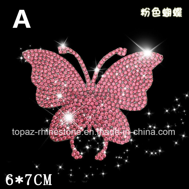 Crystal Sticker Self Adhesive Butterfly Czech Crystal Car Sticker 3D Car Accessories (TP-butterfly)