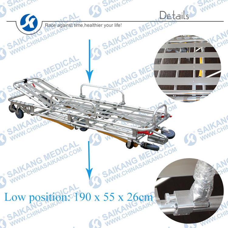 China Manufacturer Beautiful Ambulance Stretcher Trolley