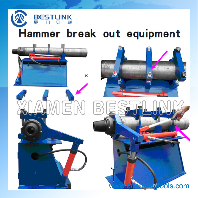 Breakout Bench for DTH Hammer Top Sub Removal