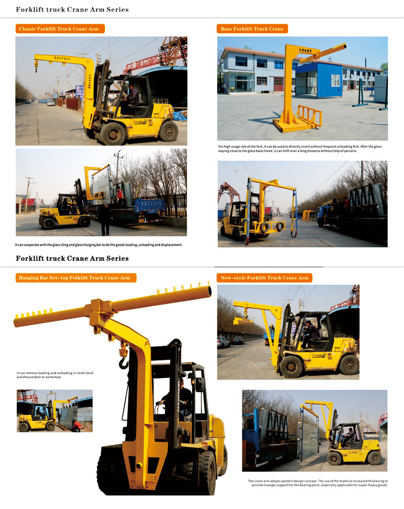 Glass Machinery Using Forklift Accessories with Size Customed