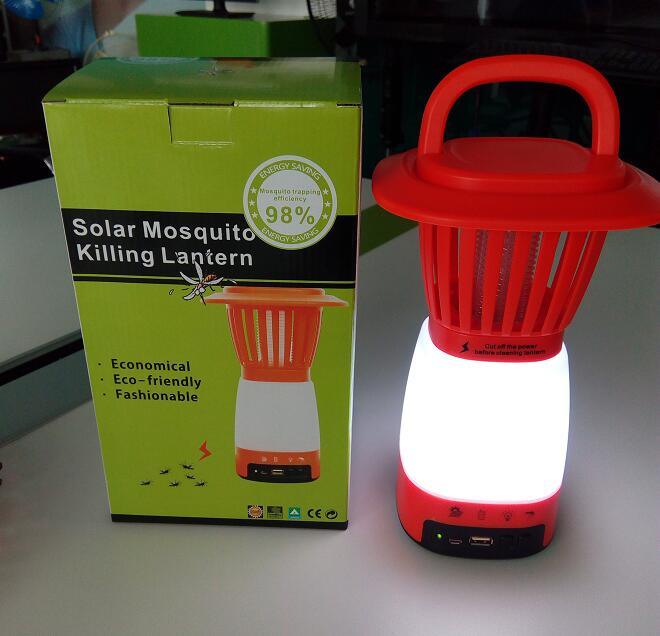 Portable Solar Fly Mosquito Killer with Light and Mobile Charger