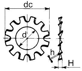 DIN6797A Stainless Steel External Teeth Washers Lock Flat Washer