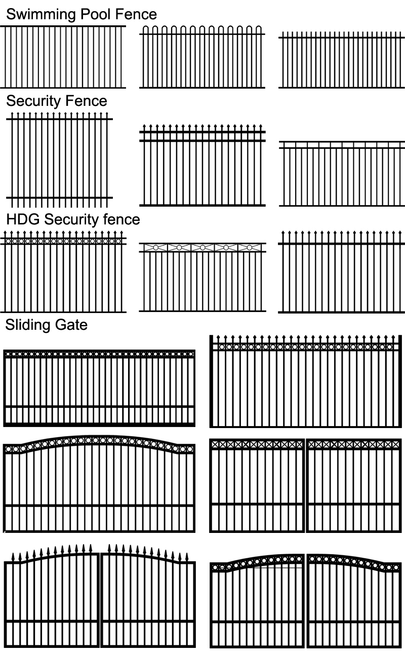 Aluminum Decorativ Fence Garden Fence Pool Fence Residential Fence