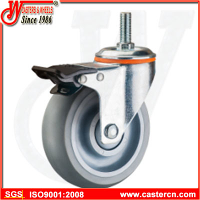 Medium Duty Gray TPR Swivel Wheel Caster