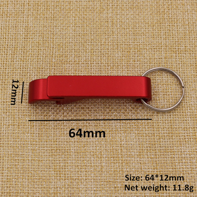 Cheap Promotional Customize Printed Aluminium Bottle Opener with Keychain
