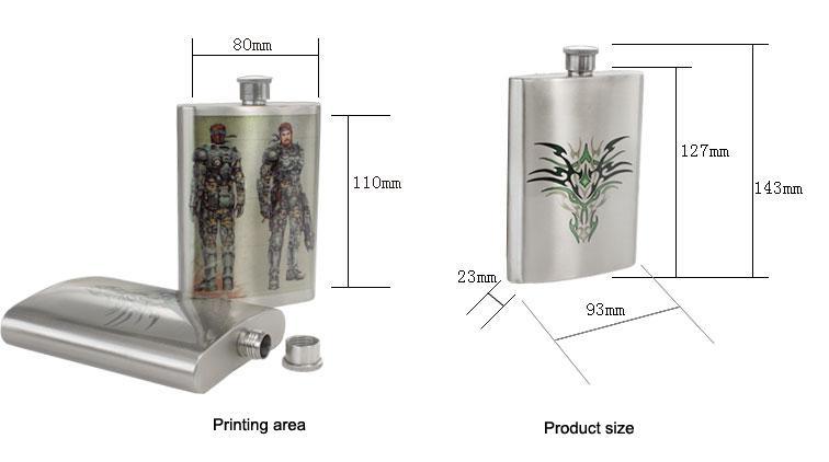 Classic Stainless Steel Hip Flask with Sublimation Blank