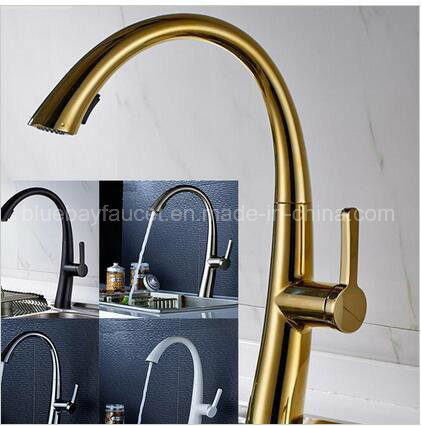 2017 New Arrival Pull Down Brass Kitchen Sink Tap