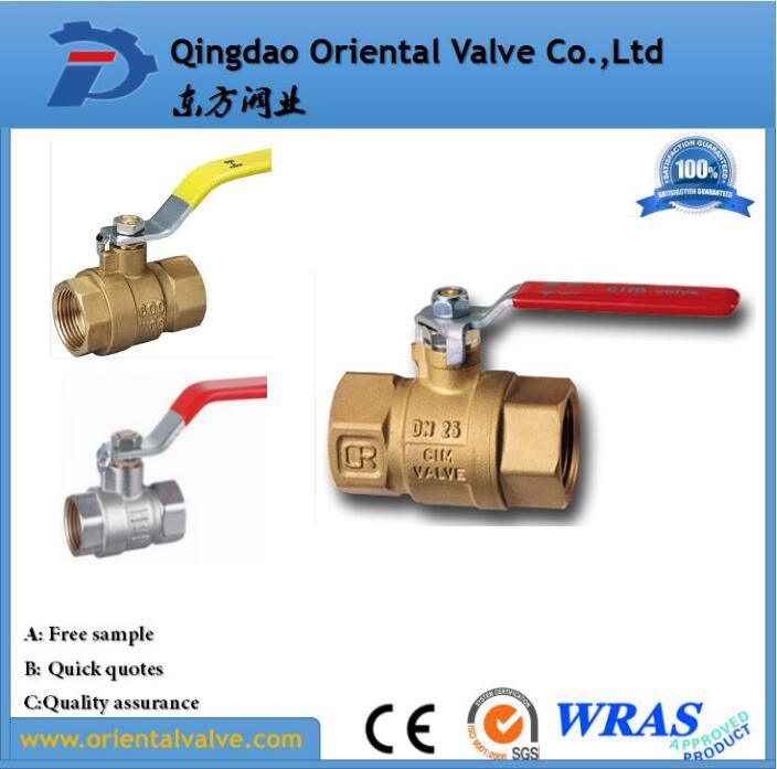 1/4, 3/8, 1/2 NPT Pneumatic Cheap Brass Ball Valve for Water Air Oil and Gas