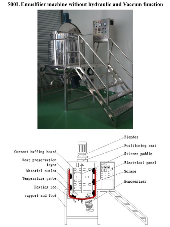 Hot Sale Stainless Steel Mixer Vacuum Emulsifying Mixer