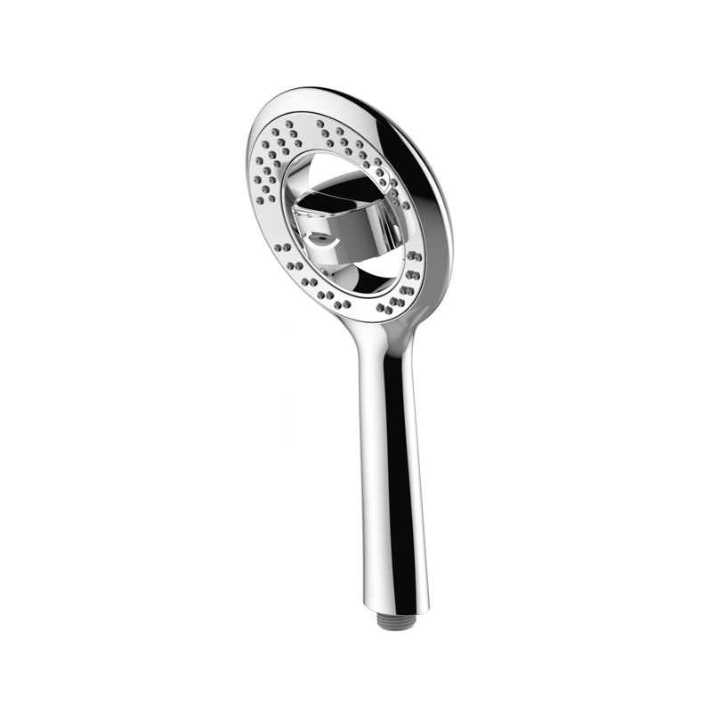 Spring 360 Degree Bath Shower Head Water Saving with Chrome Rainfall Round Handheld Showerhead