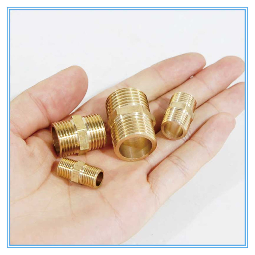 Brass Pipe Hex Nipple Fitting Quick Adapter 1/8