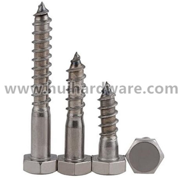 Stainless Steel 304 / 316 Hex Head Lag Wood Screw DIN571