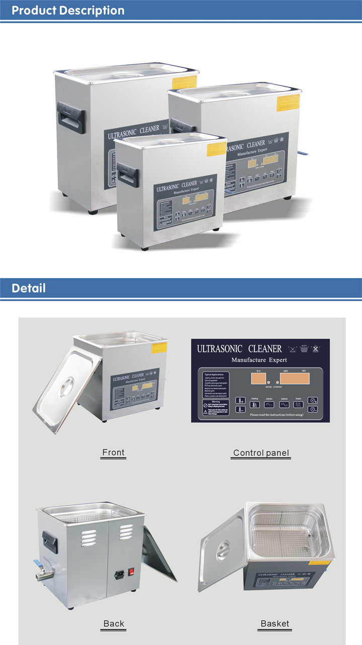 6L Standard Industrial Ultrasonic Cleaner for Carburetor/Fuel Injection Nozzle