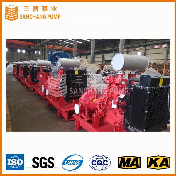 Split Case Double Suction Centrifugal Fire Fighting Pump (1000GPM 80-160m)