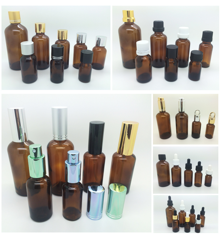 Brown Glass packaging Bottle for Essence Flavor