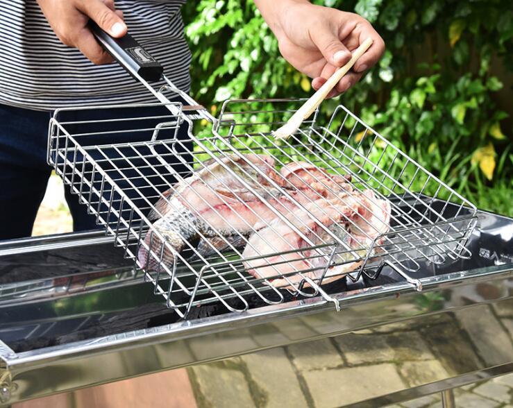 Folding Basket for Grill with High Quality Netting and Welding Procession