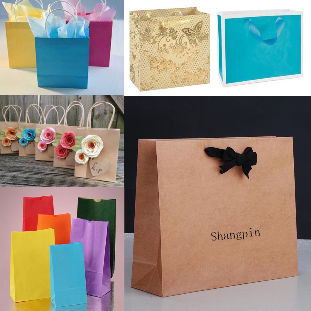 Customised Brown Kraft Paper Decorative Paper Bags