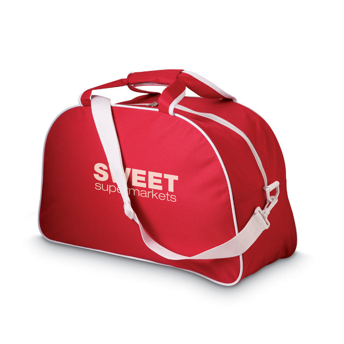 Bright Coloured Sport or Travelling Bag with Front Pocket with Customized Logo